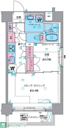 GENOVIA浅草VIskygardenの物件間取画像